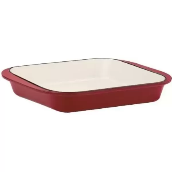 imageCuisinart CI113624CR Chefs Classic Enameled Cast Iron 14Inch RoastingLasagna Pan Cardinal Red