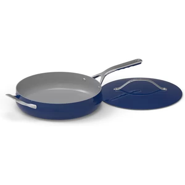 imageCuisinart Culinary Collection Nonstick Cookware 45 Qt Saut Pan  Helper Handle  Cover BlackSapphire