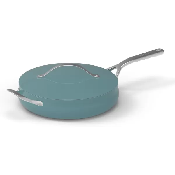 imageCuisinart Culinary Collection Nonstick Cookware 45 Qt Saut Pan  Helper Handle  Cover BlackTeal