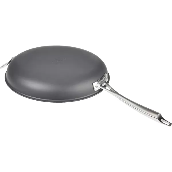 imageCuisinart DSA2220 Anodized Nonstick 8Inch BlackStainless Steel DishwasherSafeHard Open SkilletOpen Skillet wHelper