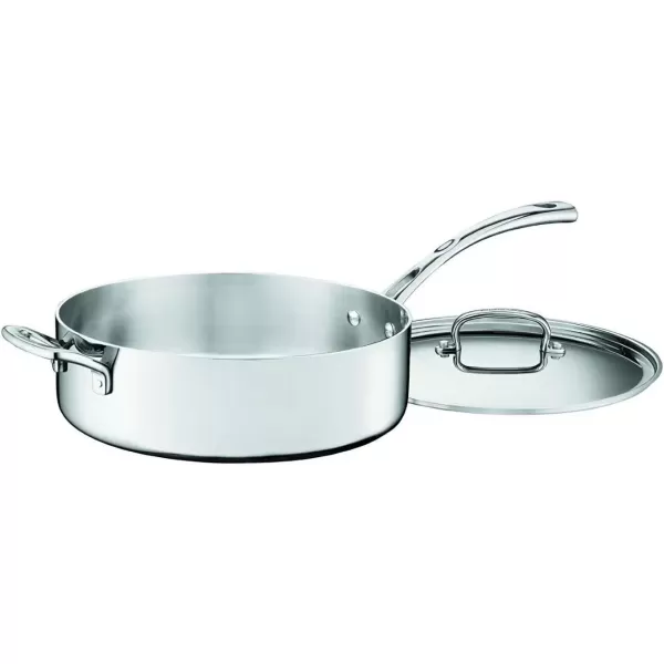 imageCuisinart FCT3328H French Classic TriPly Stainless 512Quart Saute Pan with Helper Handle and CoverSilver