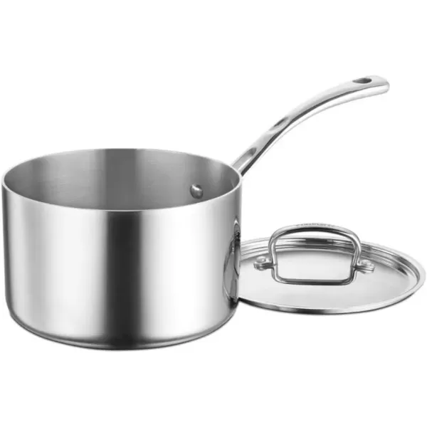 imageCuisinart French Classic TriPly Stainless 1Quart Saucepan with CoverSilverSaucepan wCover
