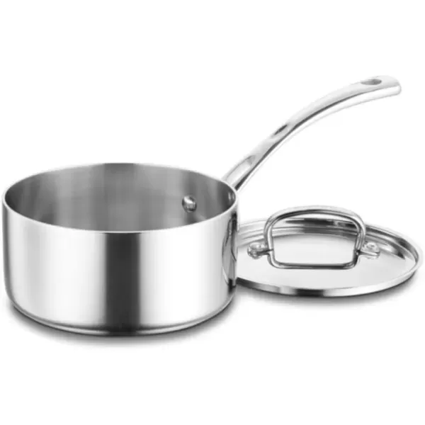 imageCuisinart French Classic TriPly Stainless 1Quart Saucepan with CoverSilverStainless Steel