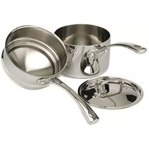imageCuisinart French Classic TriPly Stainless 3Piece Saucepan and Double Boiler SetStainless Steel