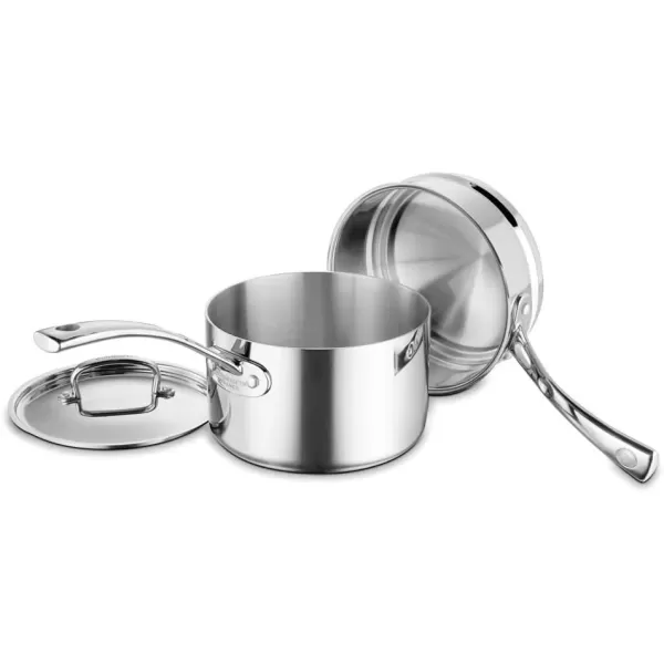 imageCuisinart French Classic TriPly Stainless 3Piece Saucepan and Double Boiler SetStainless Steel