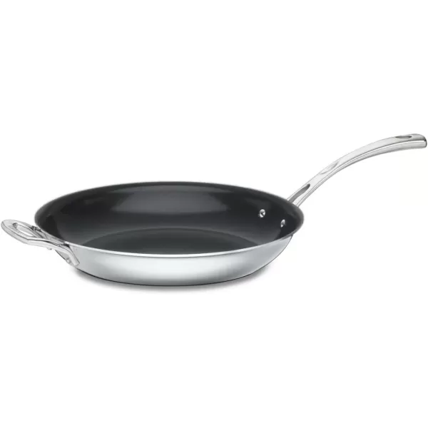 imageCuisinart French Classic TriPly Stainless 8Inch Nonstick SkilletNonStick Fry Pan wHelper Handle