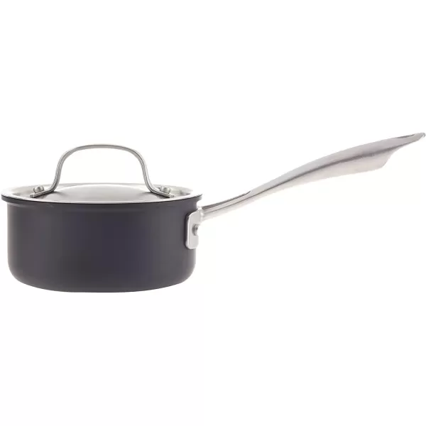 imageCuisinart GG1914 GreenGourmet HardAnodized Nonstick 1Quart Saucepan with Cover BlackStainless1 Quarts