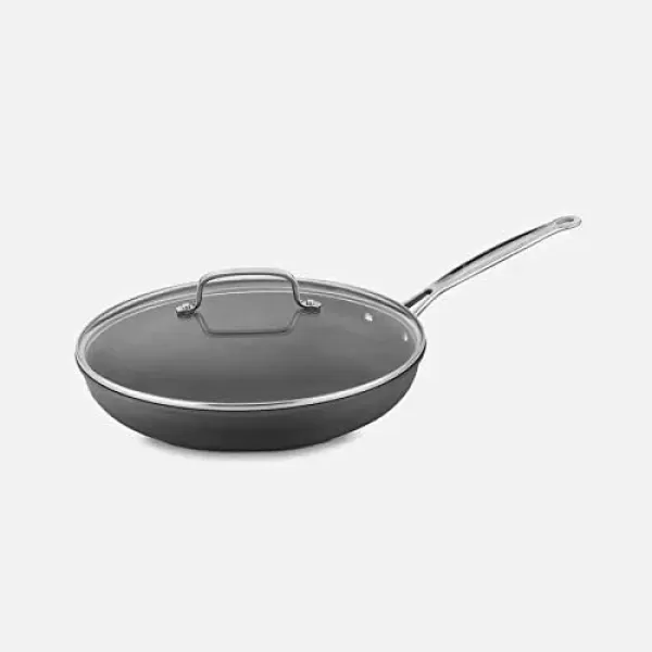 imageCuisinart GG1914 GreenGourmet HardAnodized Nonstick 1Quart Saucepan with Cover BlackStainless12Piece
