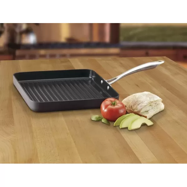 imageCuisinart GG3020 GreenGourmet HardAnodized Nonstick 11Inch Square Grill Pan11Inch