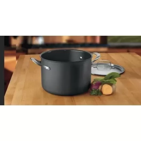 imageCuisinart GreenGourmet HardAnodized Nonstick 6Quart Stock Pot with CoverBlackBlack