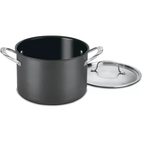 imageCuisinart GreenGourmet HardAnodized Nonstick 6Quart Stock Pot with CoverBlackBlack
