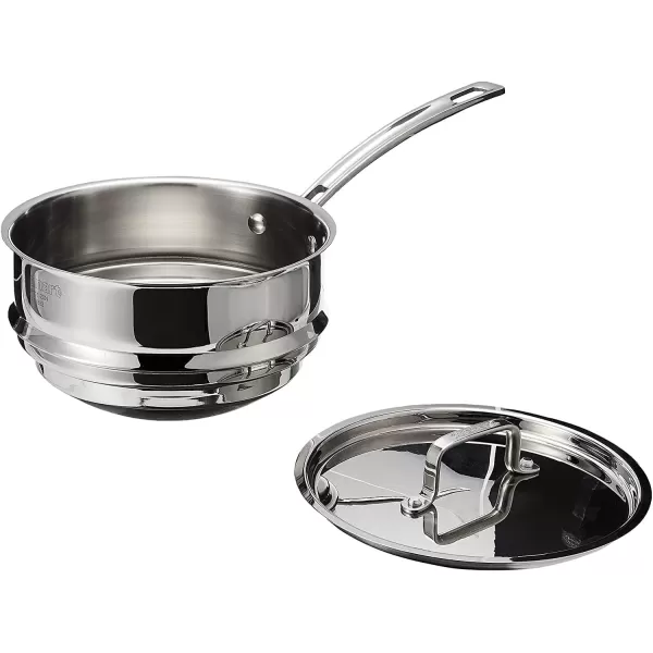 imageCuisinart MCP11120N MultiClad Pro Stainless Skillet 20cm Universal Double Boiler wCoverUniversal Double Boiler wCover