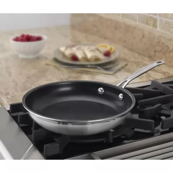 imageCuisinart MCP2224N MultiClad Pro Triple Ply 10Inch Open SkilletNonstick Open Skillet