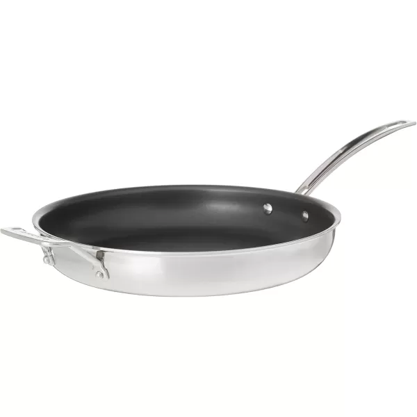 imageCuisinart MCP2224N MultiClad Pro Triple Ply 10Inch Open SkilletNonstick Skillet wHelper