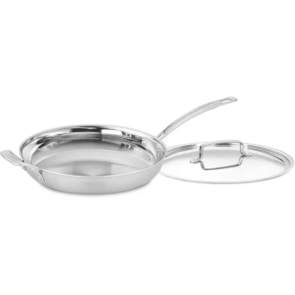 imageCuisinart MCP2230HCN Multiclad Pro Triple Ply 12Inch Handle and Cover Nonstick Skillet wHelper