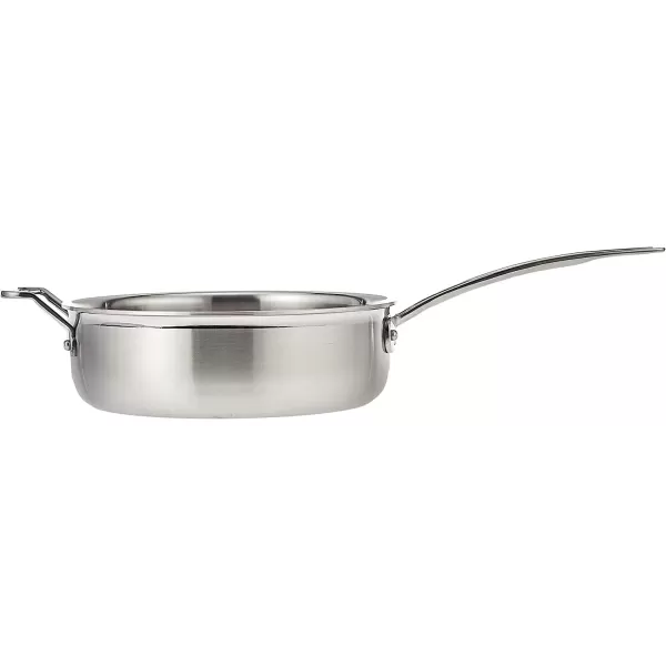 imageCuisinart MCP3330HN MultiClad Pro Triple Ply 55Quart Saute Skillet Saut Pan wHelper ampamp CoverSaut Pan wHelper  Cover