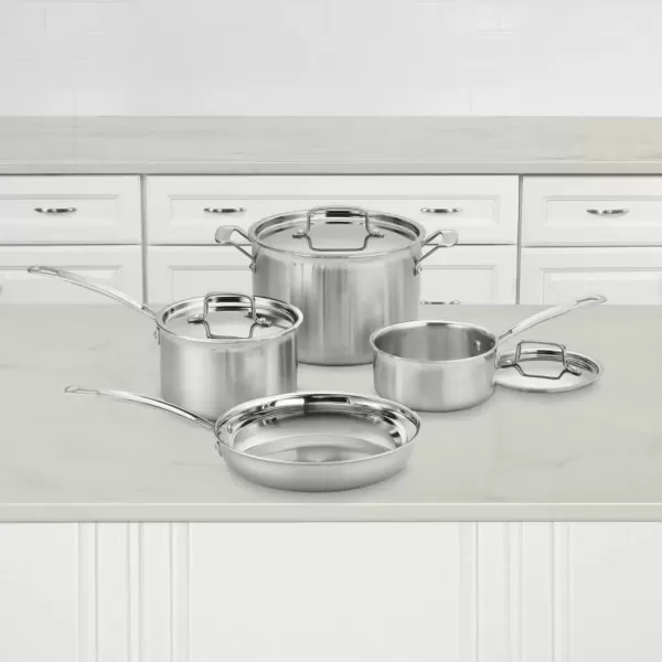 imageCuisinart MCP7NP1 Multiclad Pro Triple Ply 7Piece Cookware Set Skillet