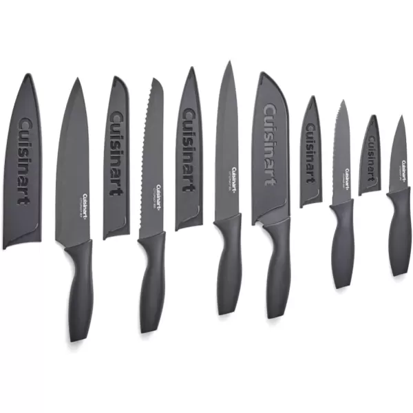 imageCusinart Block Knife Set 12pc Cermaic Knife Set with 6 Blades ampamp 6 Blade Guards Lightweight Stainless Steel Durable ampamp Dishwasher Safe C5512PCKSAMMatte Black