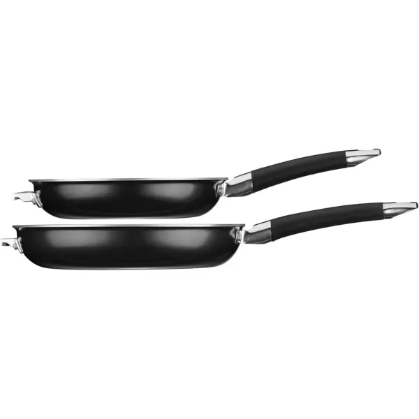 imageCUISINART N5112BK SmartNest Nonstick Aluminum Nesting Cookware Set 12 Piece Black12 Piece