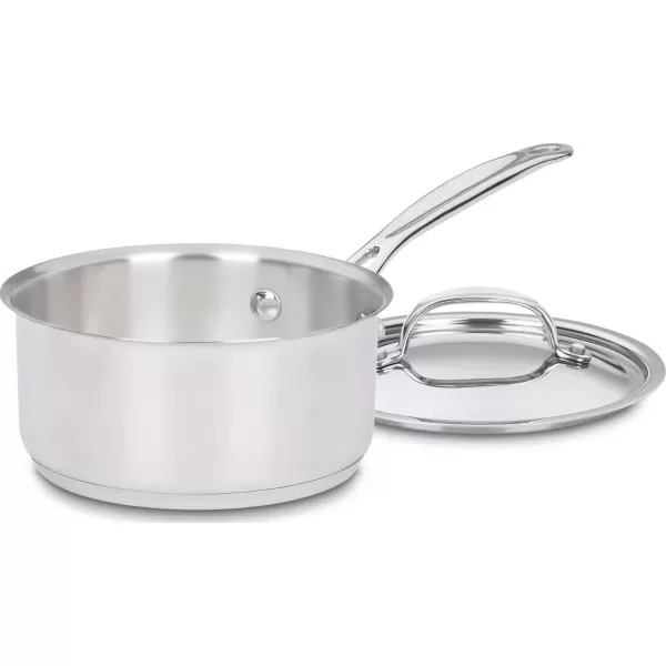 imageCuisinart 1 Quart Saucepan wCover Chefs Classic Stainless Steel Cookware Collection 719141Quart