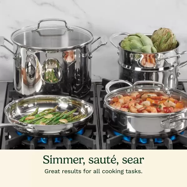 imageCuisinart 11Piece Cookware Set Chefs Classic Stainless Steel Collection 7711G