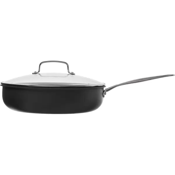 imageCuisinart 12Inch Deep Fry Pan wCover Chefs Classic Nonstick Hard Anodized Collection 62230DFP1Deep Fry Pan wCover