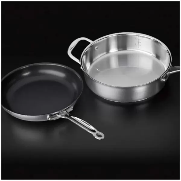 imageCuisinart 14Piece Cookware Set Chefs Classic Stainless Steel Collection 7714N