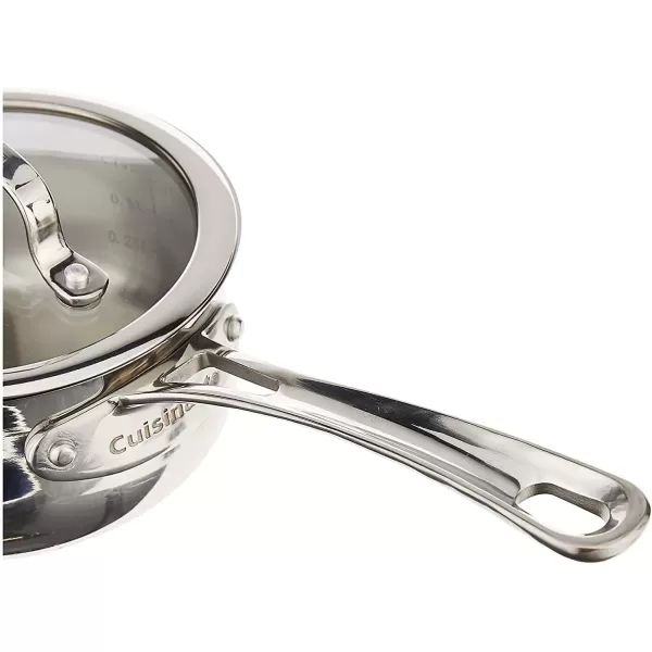 imageCuisinart 41918P 2Quart Pour Saucepan with Cover Contour Cookware Stainless SteelSilver