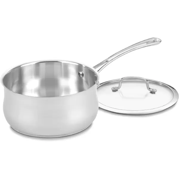 imageCuisinart 41918P 2Quart Pour Saucepan with Cover Contour Cookware Stainless SteelSilver