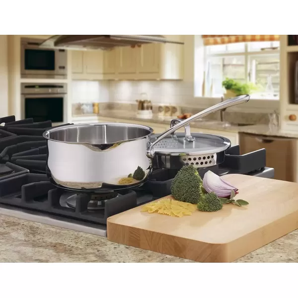 imageCuisinart 41918P 2Quart Pour Saucepan with Cover Contour Cookware Stainless SteelStainless Steel