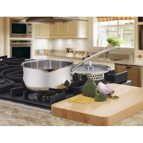 imageCuisinart 41918P 2Quart Pour Saucepan with Cover Contour Cookware Stainless SteelStainless Steel