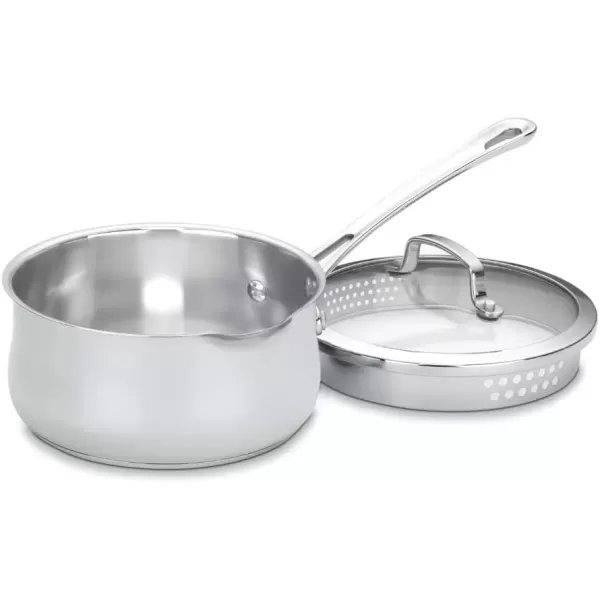imageCuisinart 41918P 2Quart Pour Saucepan with Cover Contour Cookware Stainless SteelStainless Steel
