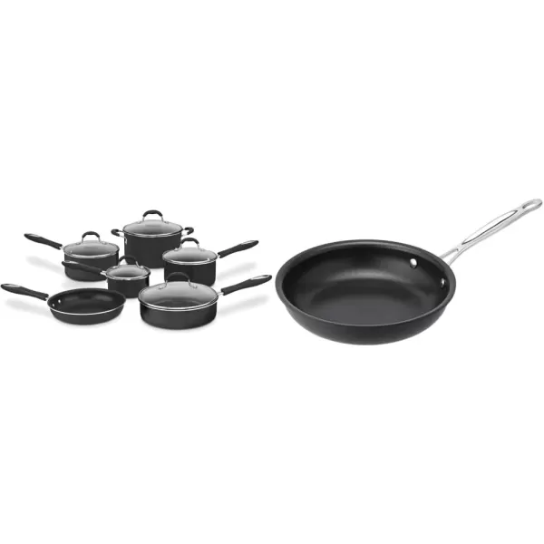 imageCuisinart 5511R 11Piece Set Advantage Nonstick Cookware RedBlack