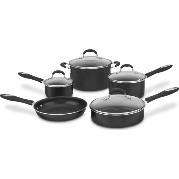imageCuisinart 5511R 11Piece Set Advantage Nonstick Cookware RedBlack