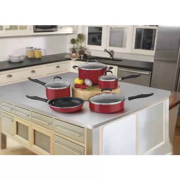 imageCuisinart 5511R 11Piece Set Advantage Nonstick Cookware RedRed