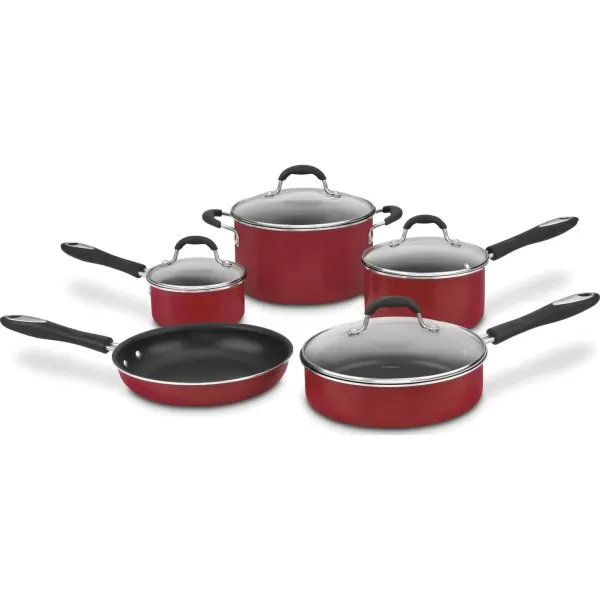 imageCuisinart 5511R 11Piece Set Advantage Nonstick Cookware RedRed