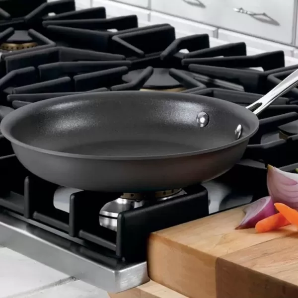 imageCuisinart 62236H Chefs Classic Nonstick HardAnodized 14Inch Open Skillet with Helper Handle BlackOpen Skillet