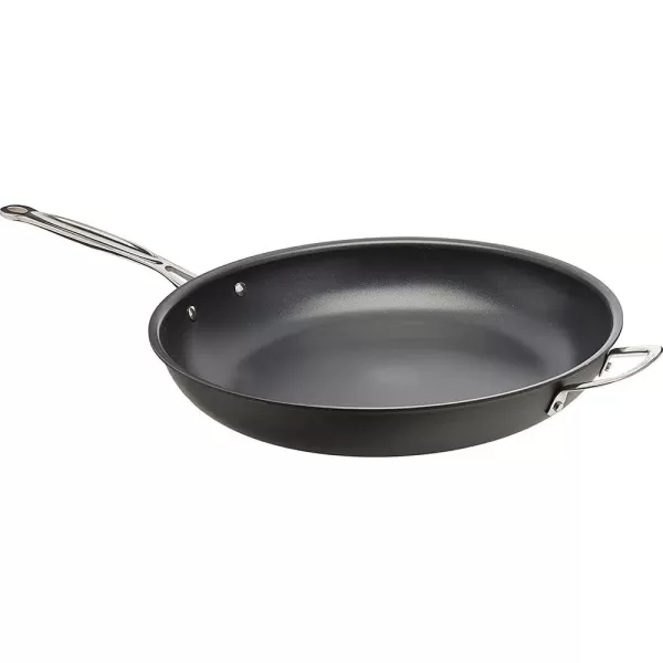 imageCuisinart 62236H Chefs Classic Nonstick HardAnodized 14Inch Open Skillet with Helper Handle BlackOpen Skillet wHelper Handle