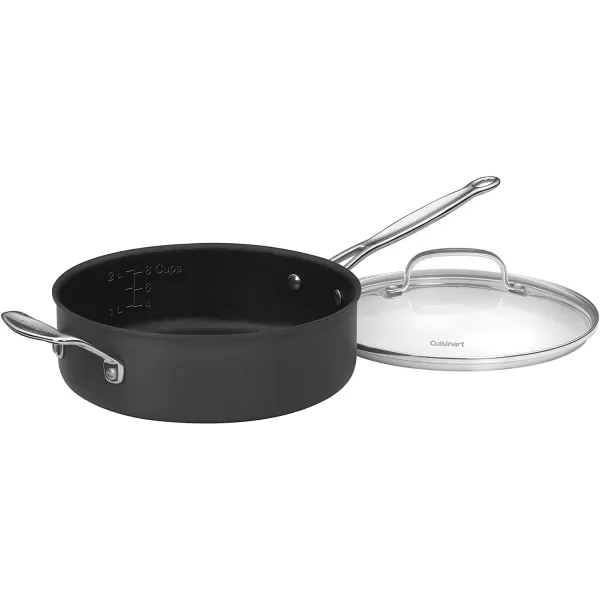 imageCuisinart 6610 Chefs Classic 10Piece Cookware Set NonstickHardAnodized10Piece