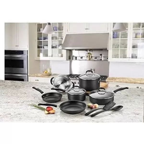 imageCuisinart 6610 Chefs Classic 10Piece Cookware Set NonstickHardAnodized11Piece