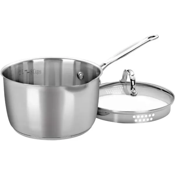 imageCuisinart 719320P Chefs Classic Stainless 3Quart Cook and Pour Saucepan with Cover3Quart