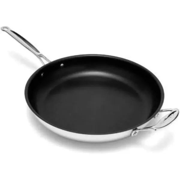 imageCuisinart 72218NS Chefs Classic Stainless Nonstick 7Inch Open Skillet SilverStainless Steel