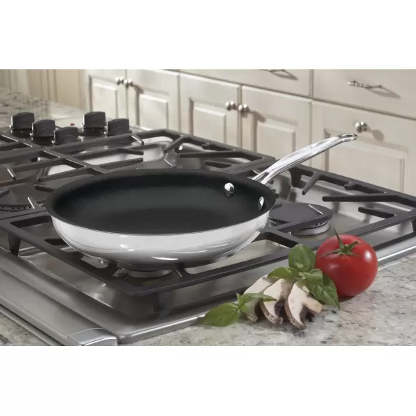 imageCuisinart 72218NS Chefs Classic Stainless Nonstick 7Inch Open Skillet SilverStainless Steel