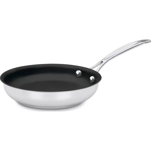 imageCuisinart 72218NS Chefs Classic Stainless Nonstick 7Inch Open Skillet SilverStainless Steel