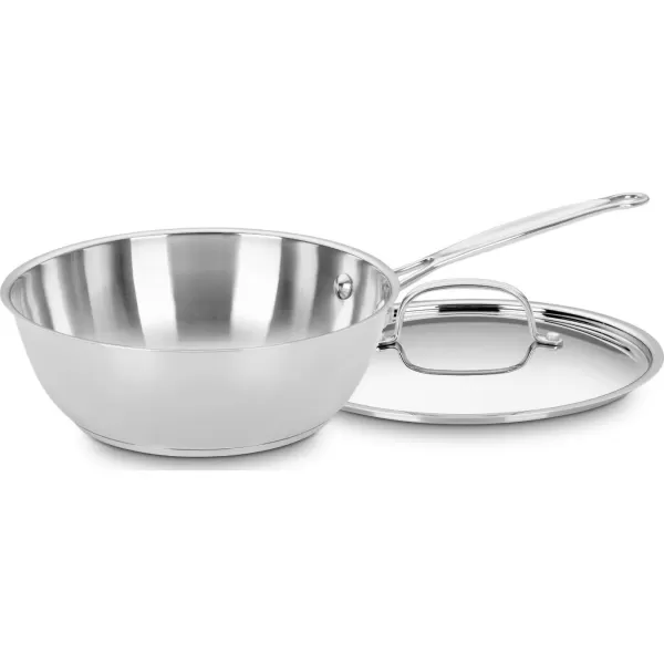 imageCuisinart 73524 Chefs Classic Stainless 3Quart Chefs Pan with Cover3Quart