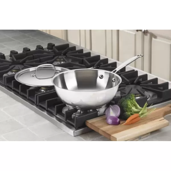 imageCuisinart 73524 Chefs Classic Stainless 3Quart Chefs Pan with Cover3Quart
