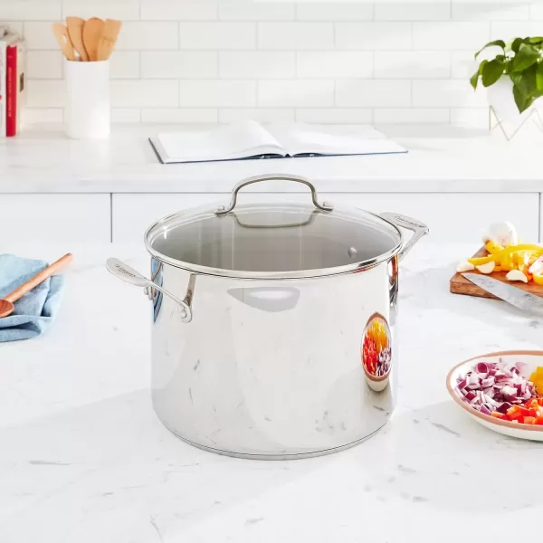 imageCuisinart 76624 Chefs Classic 8Quart Stockpot with Cover Stainless Steel10Quart