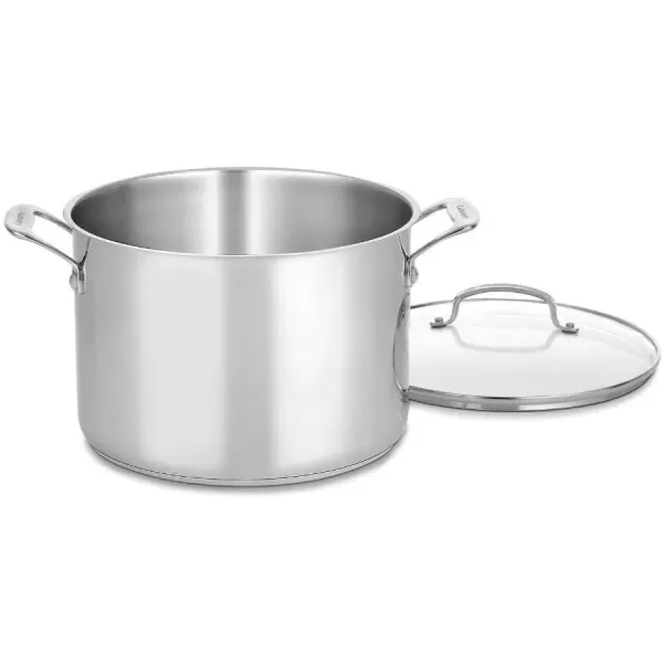imageCuisinart 76624 Chefs Classic 8Quart Stockpot with Cover Stainless Steel10Quart