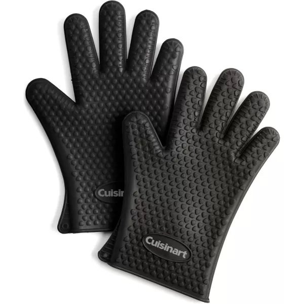 imageCuisinart CGM520 Heat Resistant Silicone Gloves Black 2Pack