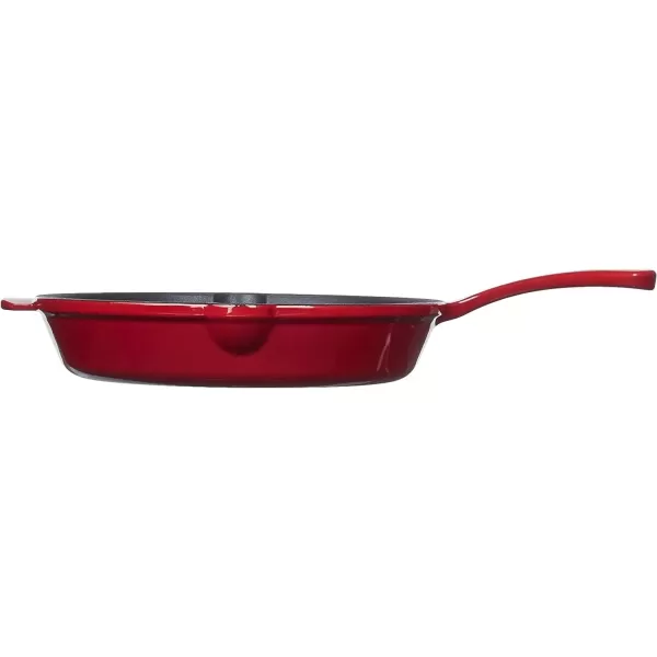 imageCuisinart Chefs Classic Enameled Cast Iron 10Inch Round Fry Pan Cardinal Red